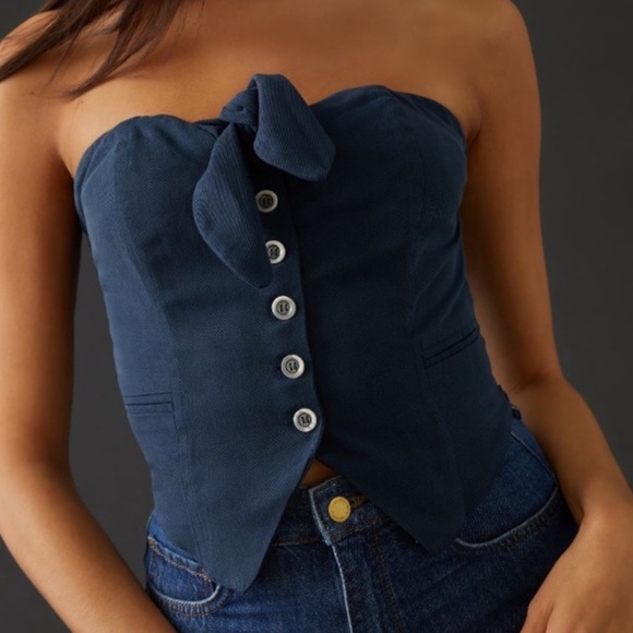 Anthropologie Maeve Strapless Tube Top - Picture 2 of 5